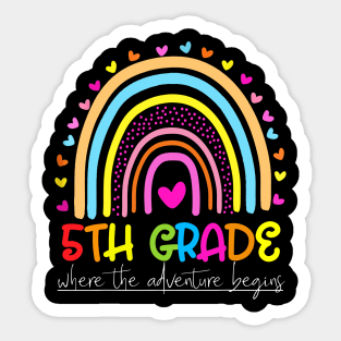 Rainbow 5th Grade Where The Adventure Begins Sticker